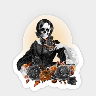 Lady skull, dark, catrina, scheletri amanti, fantastici teschi, ossa, gothic lady Sticker